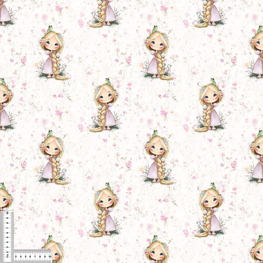 Märchenliebe | Märchen Badestoff UV50+ Meterware | Kinderstoff für Bademode