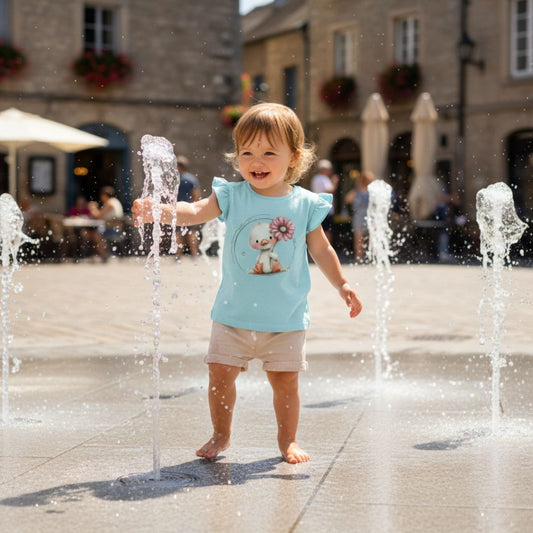 Enten Mädchen Bügelbild „Glücksente“ | DTF Transfer für Kleidung & Accessoires