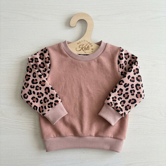 Leo Set Kinder – Pullover & Leggins in Rosé | handmade