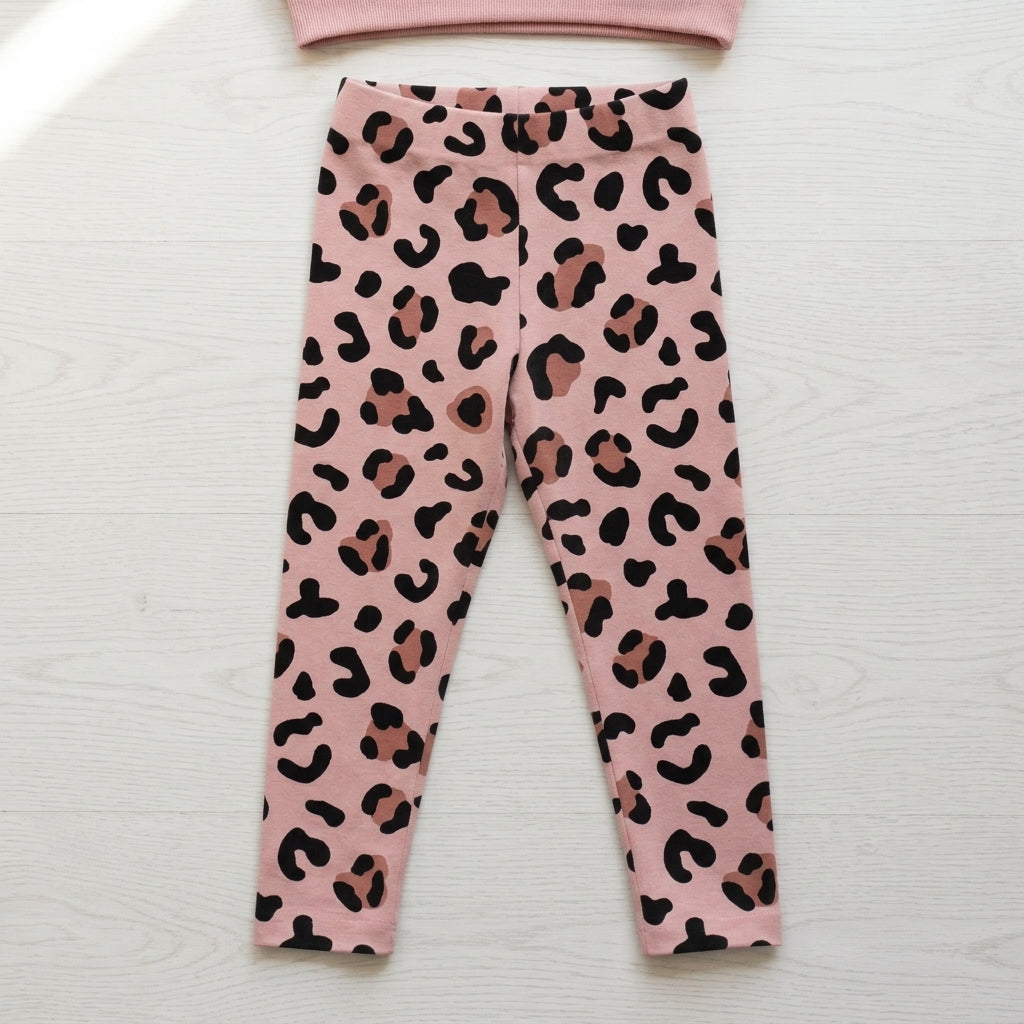 Leo Set Kinder – Pullover & Leggins in Rosé | handmade