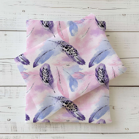 Federleicht | Federn Badestoff UV50+ Meterware | Kinderstoff für Bademode