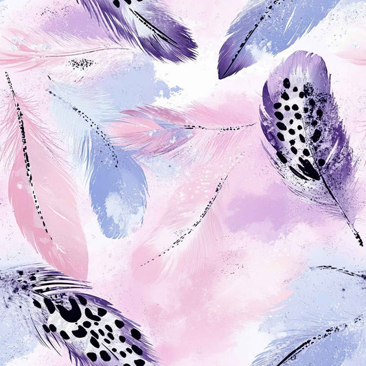 Feder Stoff Meterware 0,5m French Terry „Federleicht"