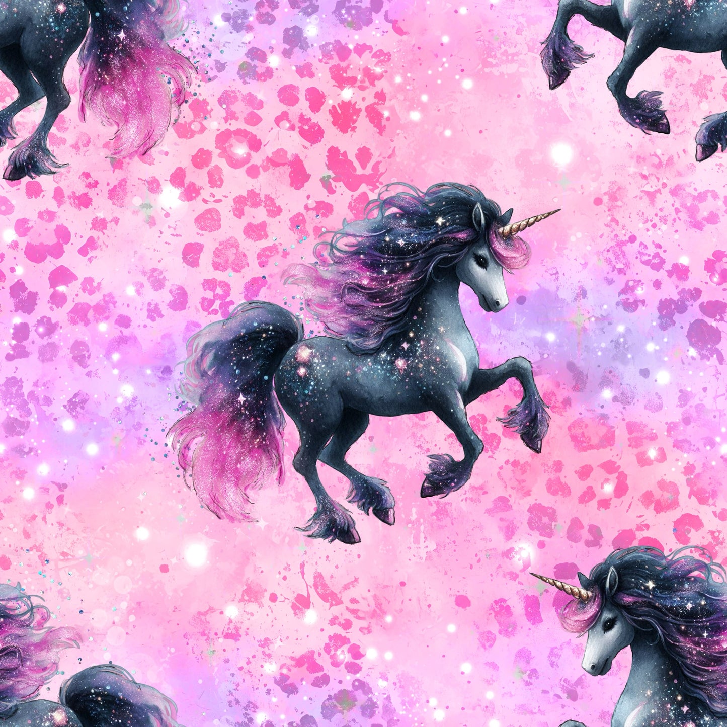 Wild & Magic | Einhorn Stoff Meterware | Kinderstoff
