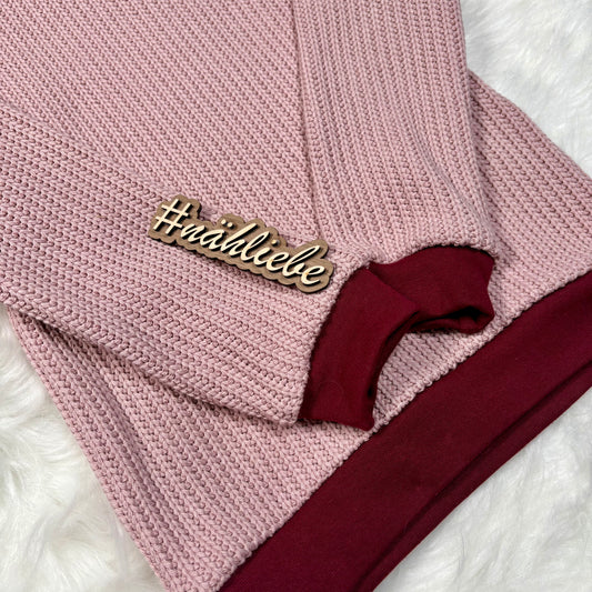 Handmade Pullover Waffelstrick in Beere Gr. 110