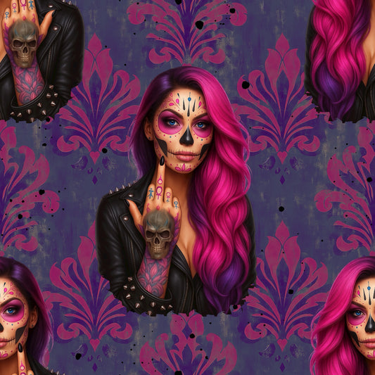 Jersey Stoff 0,5m Meterware „Viva La Rebel" Baroque Edition