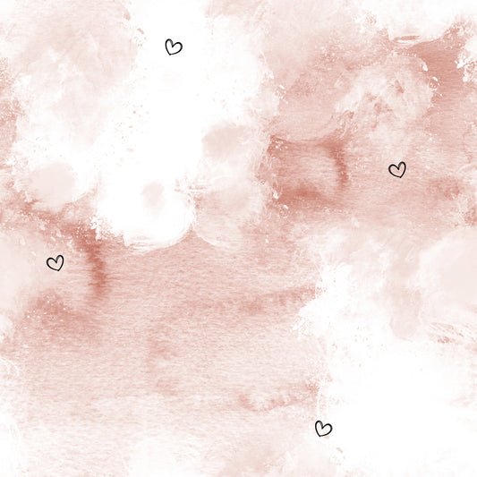 Kinderstoff 0,5m Jersey "Herzen" - Kombi Frühlingshase