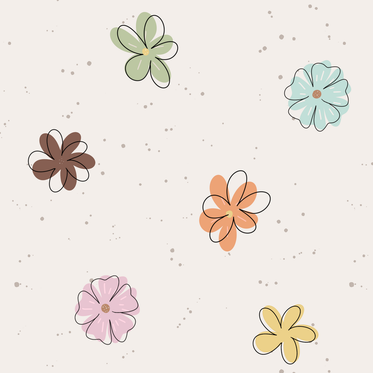 Blumenwiese | Blumen Stoff Meterware | Kinderstoff