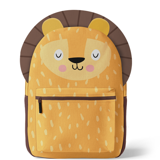 Rucksack Nähpanel für Kinder – Löwe Motiv Panel für DIY Kinderrucksack