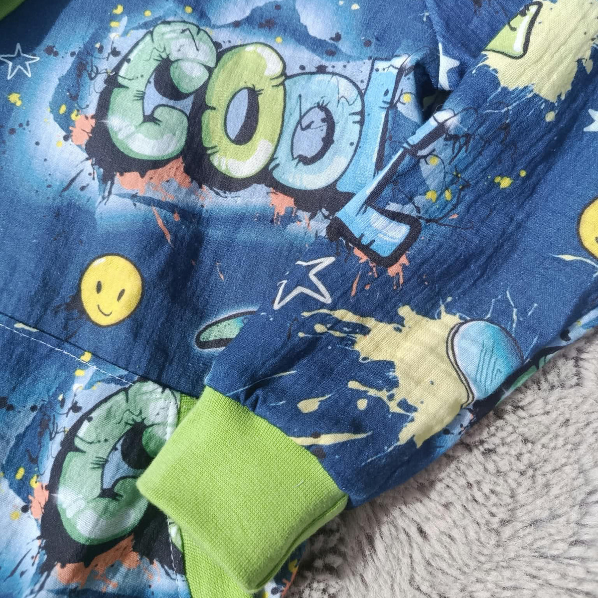 Smiley Graffiti Kidz Stoff Meterware | Jungsstoff