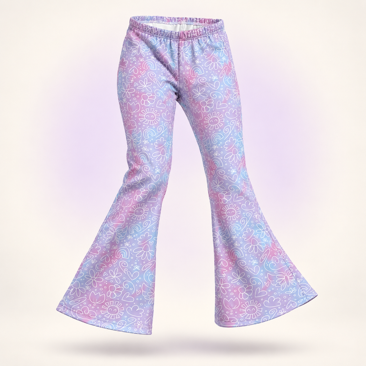 Schlagleggings Kinder Batik Flieder & Rosa – handgenäht