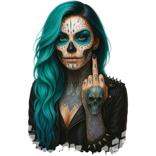 Graffiti Kinder Bügelbild „Viva la Rebel“ Petrol | DTF Transfer für Kleidung & Accessoires