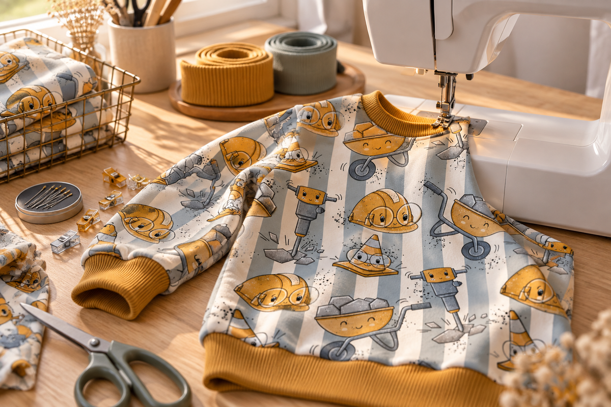 Kinderpullover nähen: So verarbeitest du French Terry richtig