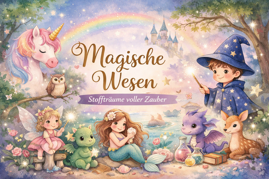 Magische Kinderstoffe – Stoffe mit Einhorn, Drache & Fantasy-Motiven
