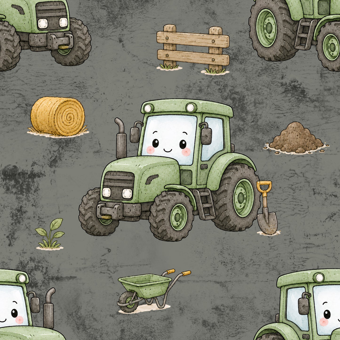 Traktor Toni | Traktor Stoff Meterware | Kinderstoff