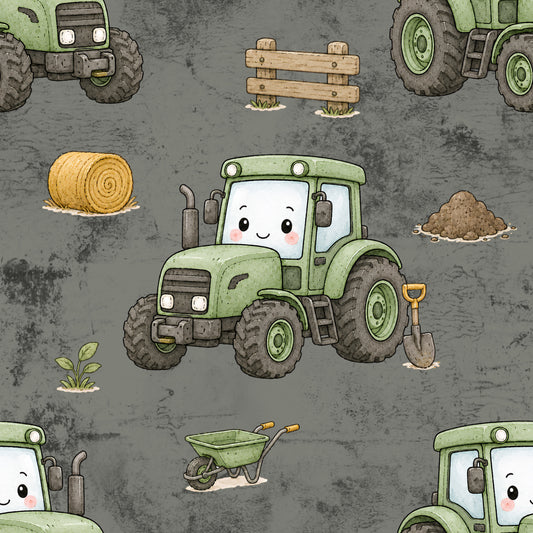 Traktor Toni Stoff Meterware | Kinderstoff Bauernhof