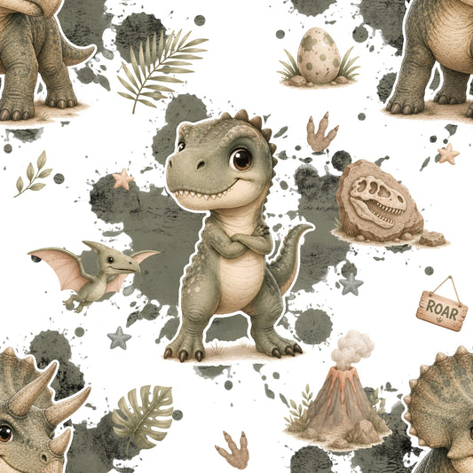 Dinowelt | Dino Stoff Meterware | Kinderstoff