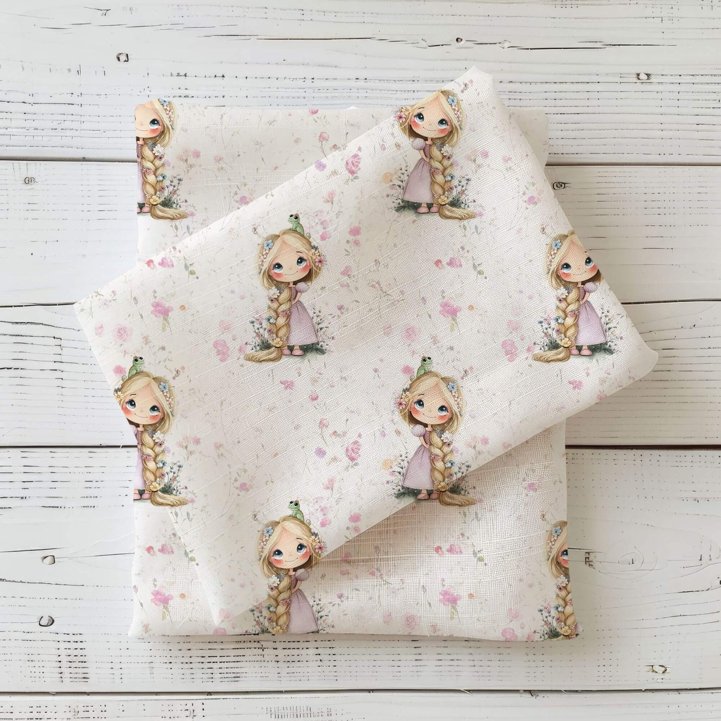 Märchenliebe Kinderstoff French Terry – Märchen Motiv Meterware Mädchen Nähprojekt