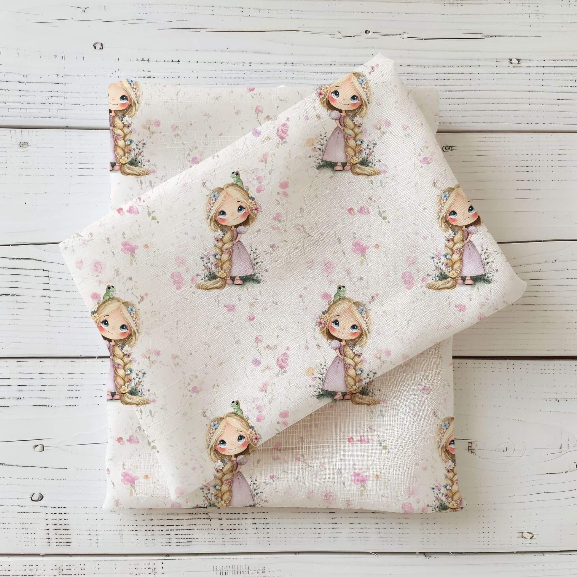 Märchenliebe Kinderstoff French Terry – Märchen Motiv Meterware Mädchen Nähprojekt