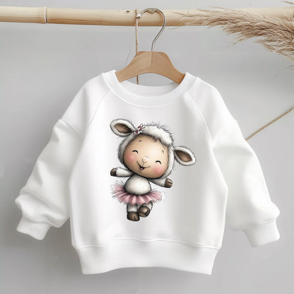 Ballerina Lamm Mädchen Bügelbild | DTF Transfer für Kleidung & Accessoires