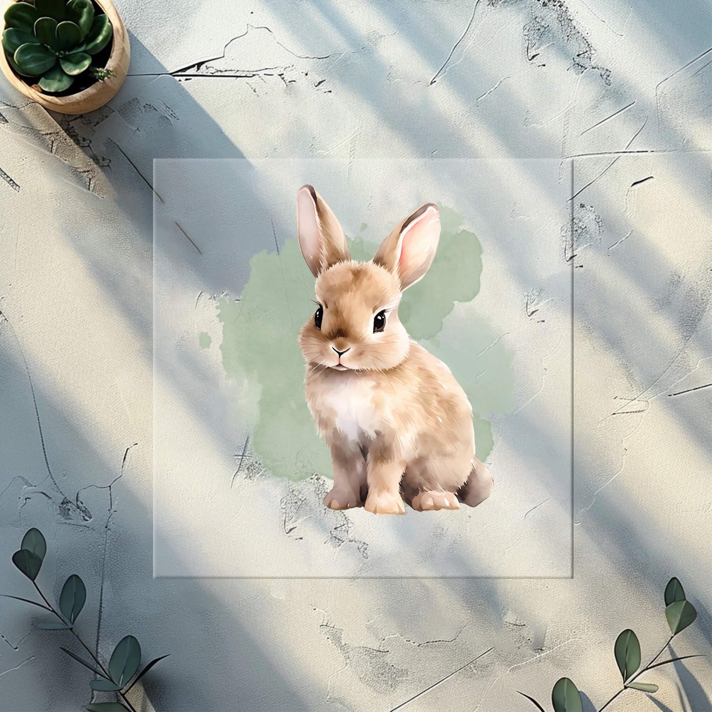 Kleiner Hase Bügelbild DTF Transfer – Hase Kinderkleidung Handmade by Kati