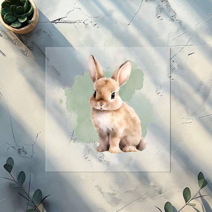 Kleiner Hase Bügelbild DTF Transfer – Hase Kinderkleidung Handmade by Kati