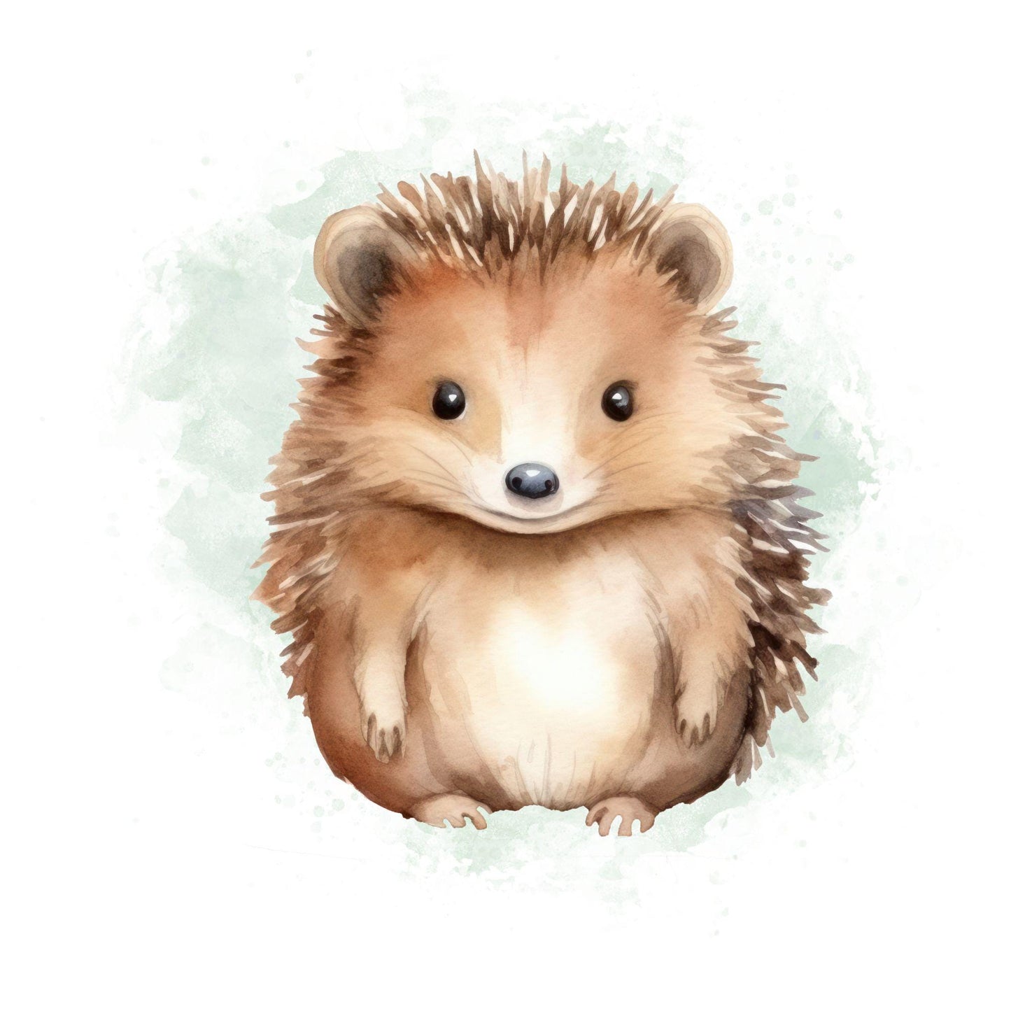 Igel Bügelbild Anwendungsbeispiel – DTF Transfer Waldtier Kindershirt gebügelt