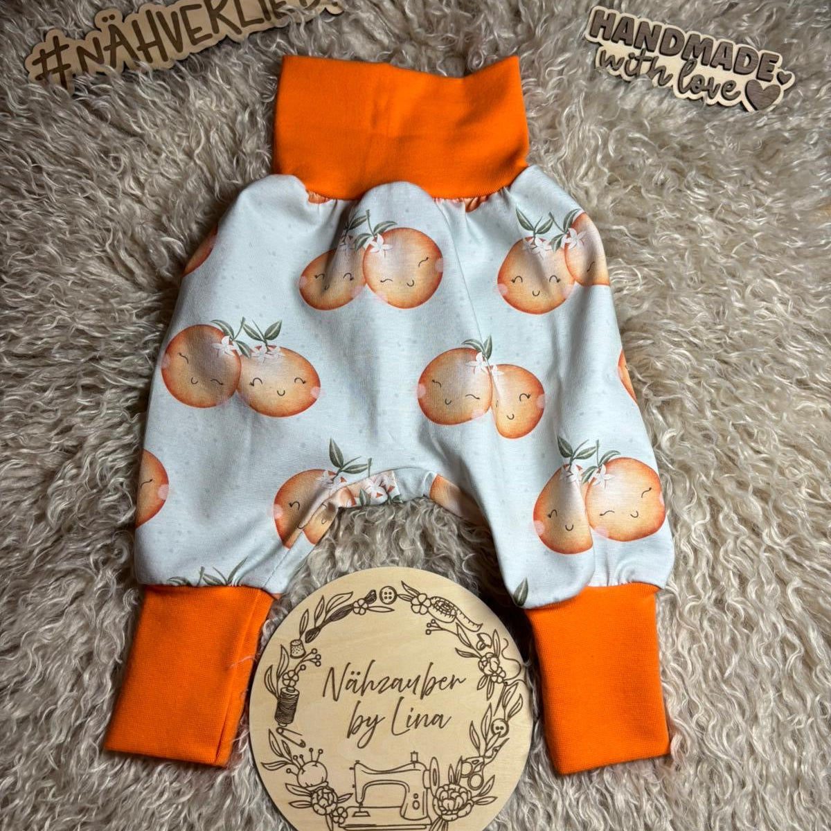 Orangenliebe | Früchte Stoff Meterware | Kinderstoff