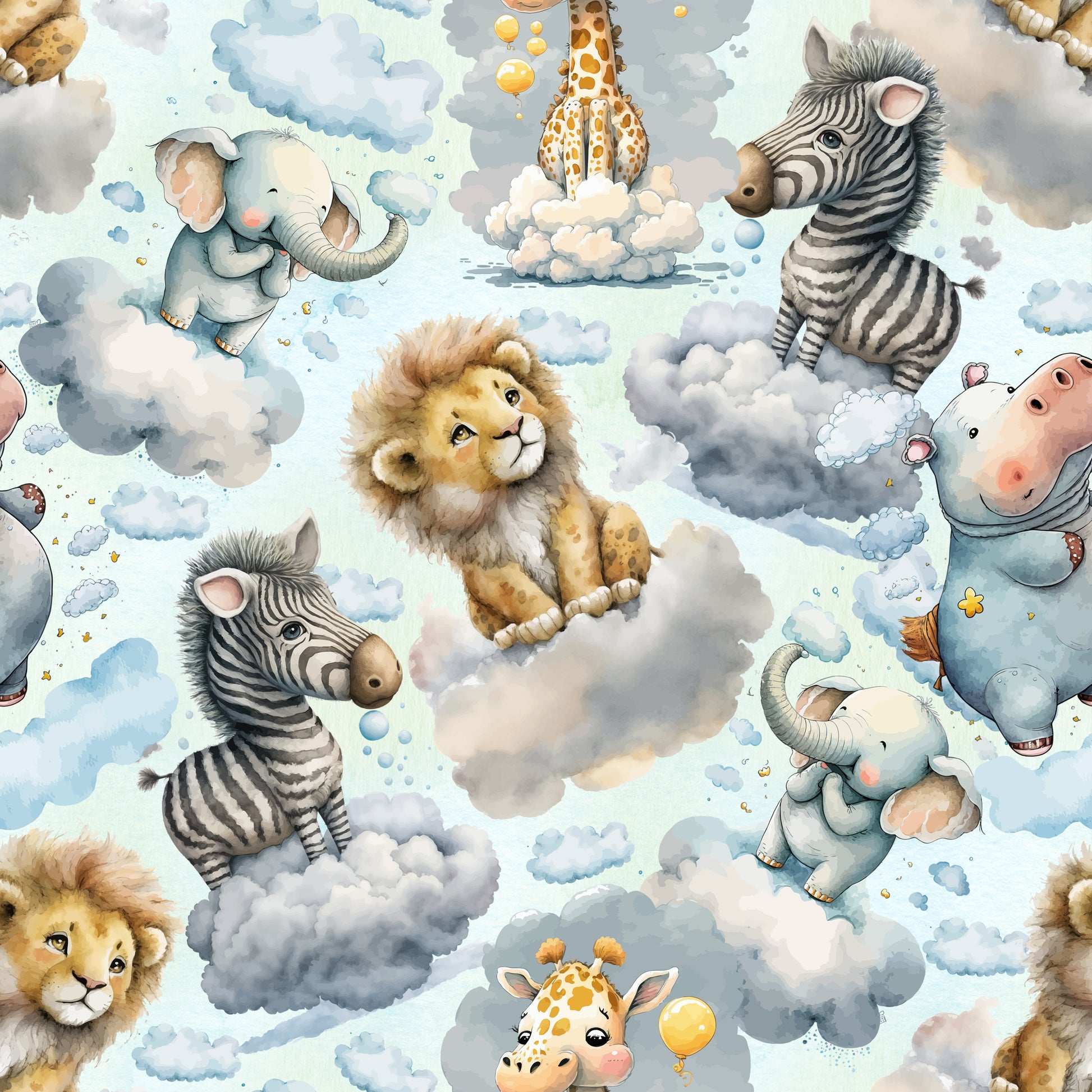 Dschungelträume Safari Kinderstoff Meterware – Jersey French Terry Handmade by Kati