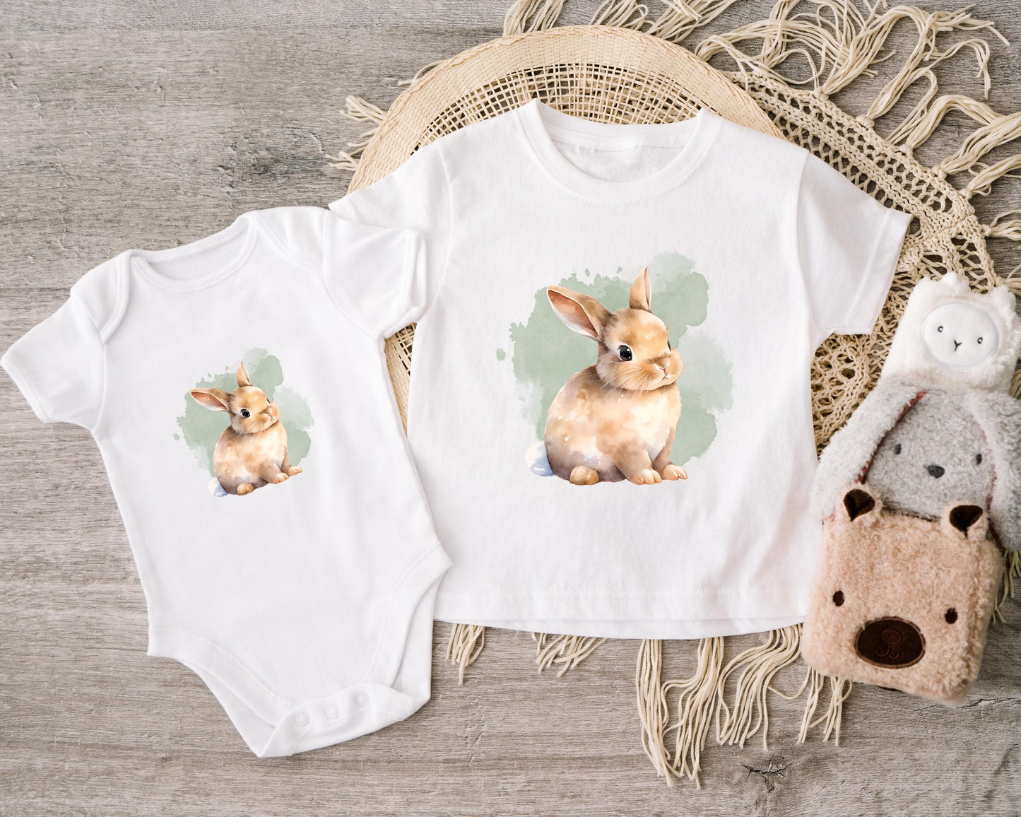 Hase Bügelbild 15cm Oster – DTF Transfer Applikation Kindershirt