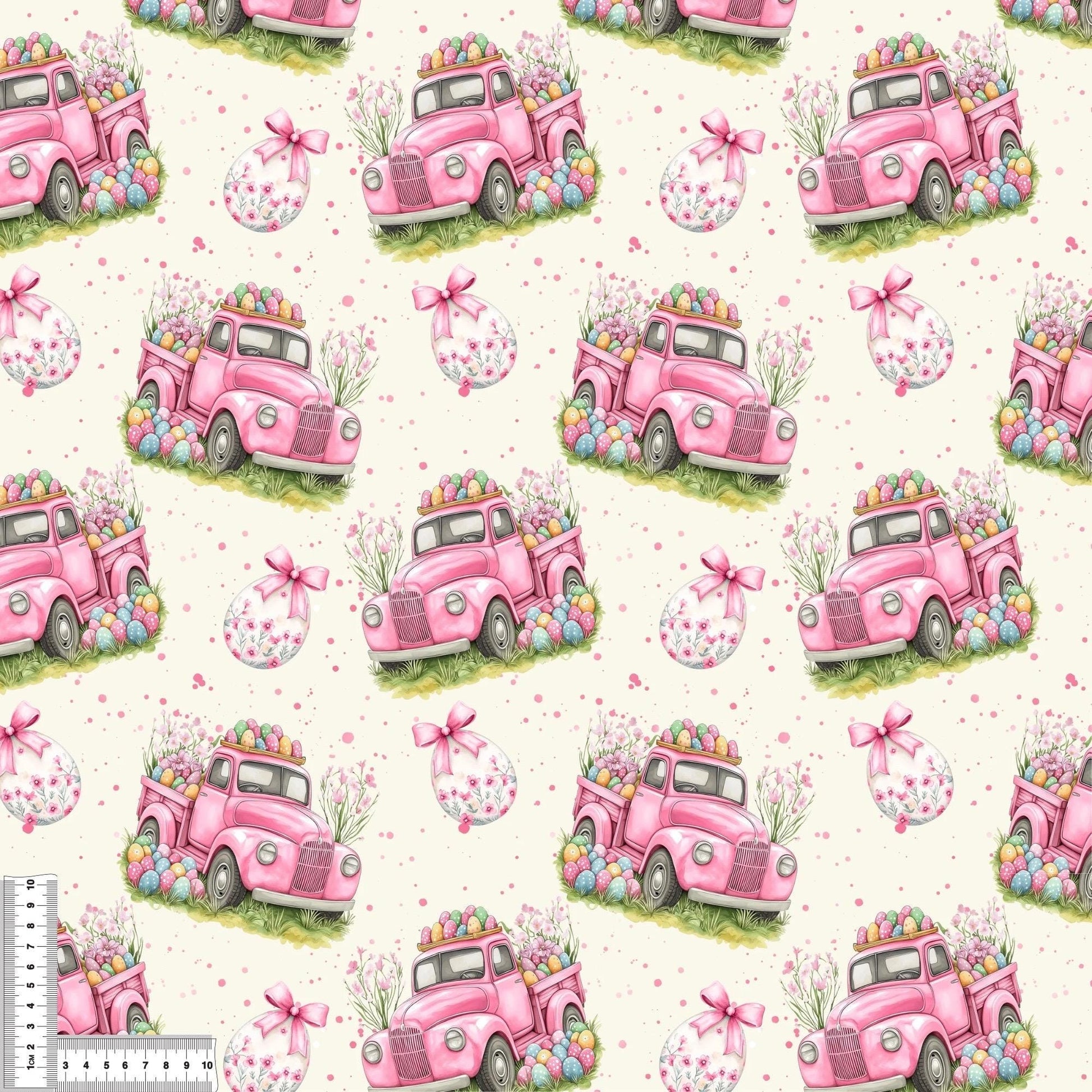 Oster Pickup Kinderstoff Meterware – rosa Trecker Ostereier Jersey Handmade by Kati