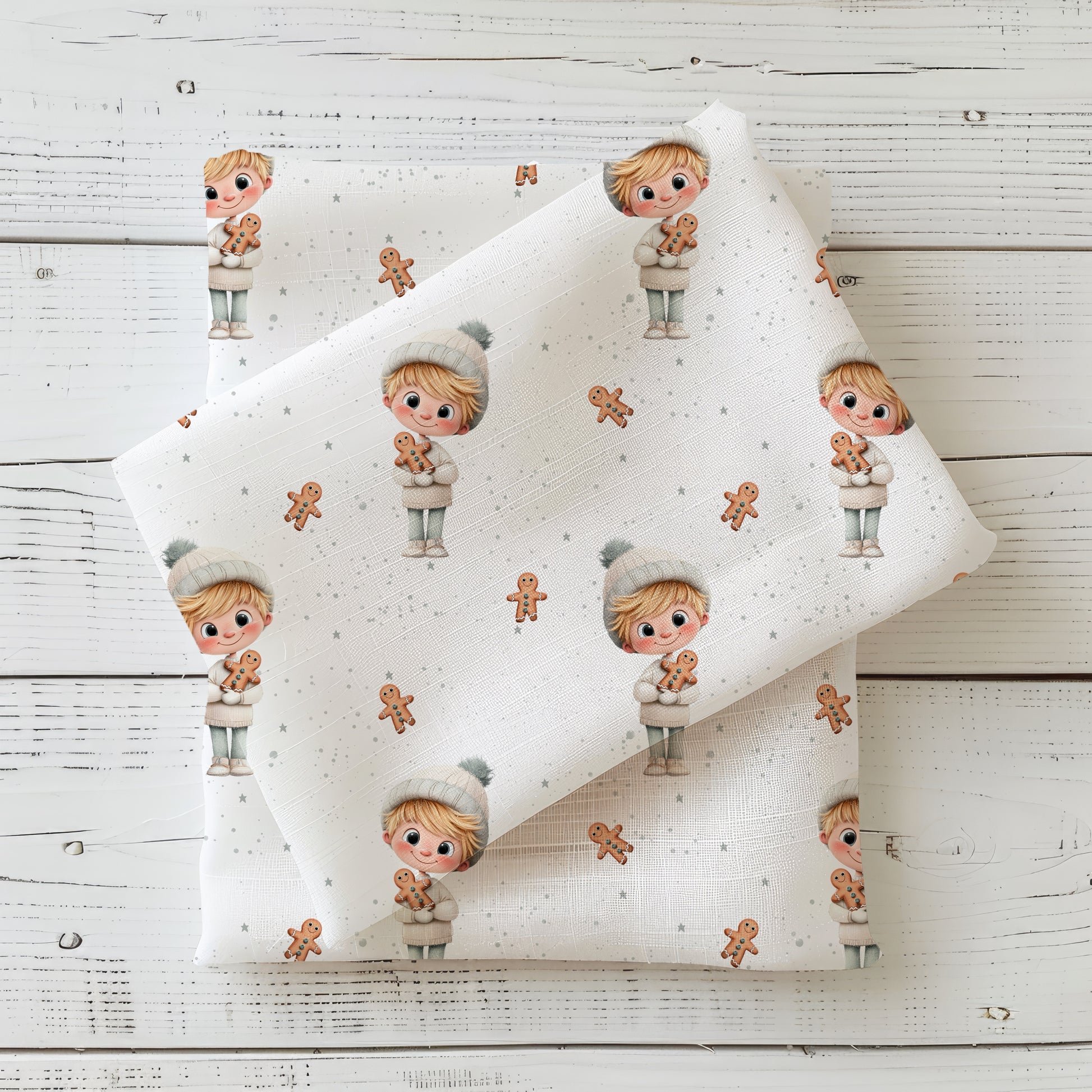 Lebkuchenliebe Boy Edition Weihnachtsstoff Meterware – Jersey French Terry Handmade by Kati
