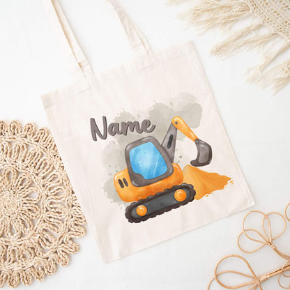Personalisiertes Gastgeschenk kleine Jutebeutel - Bagger