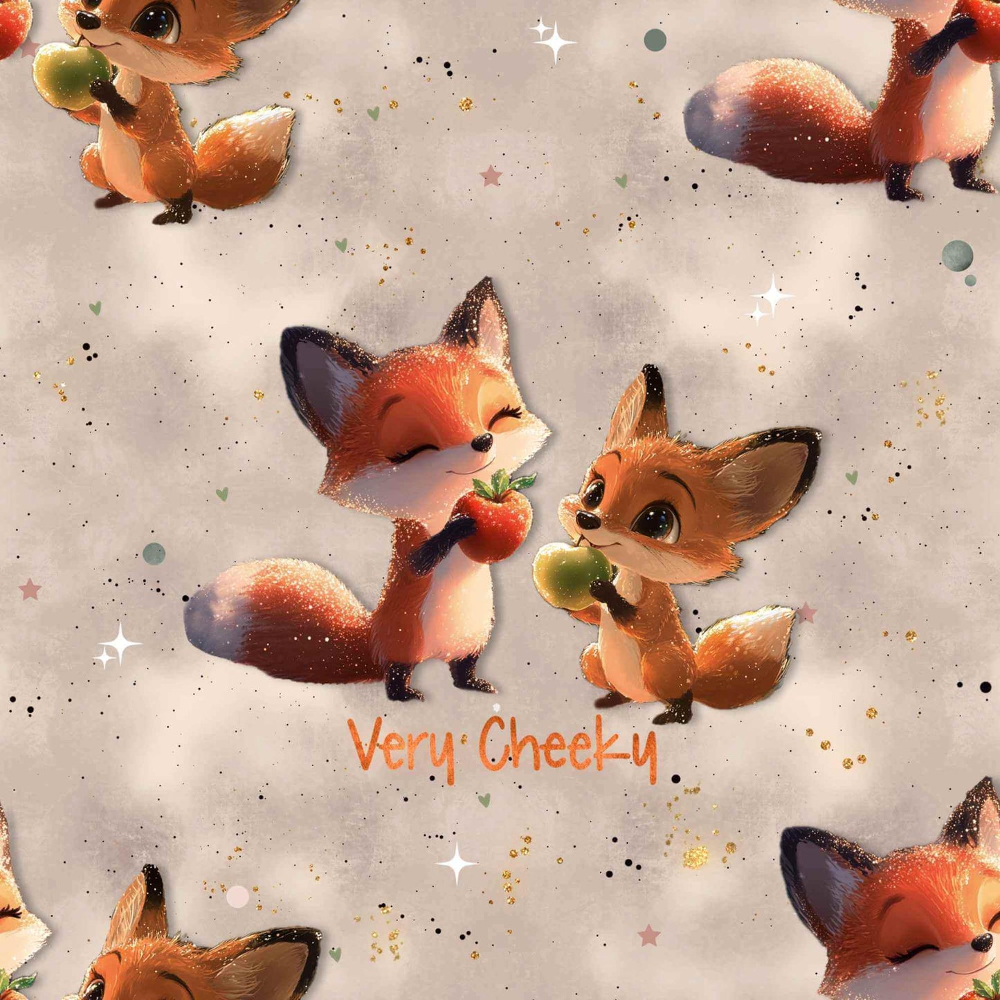 Fuchs Freunde Kinderstoff Meterware – Waldtier Fuchs Jersey French Terry Handmade by Kati