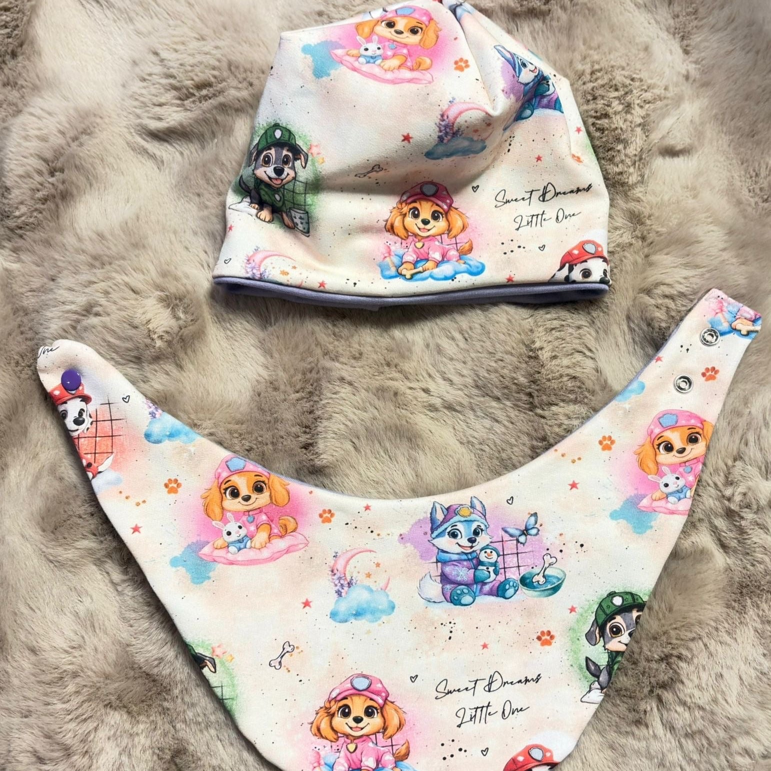 Sweet Dreams Fellnasen Kinderstoff French Terry – Tier Motiv Meterware