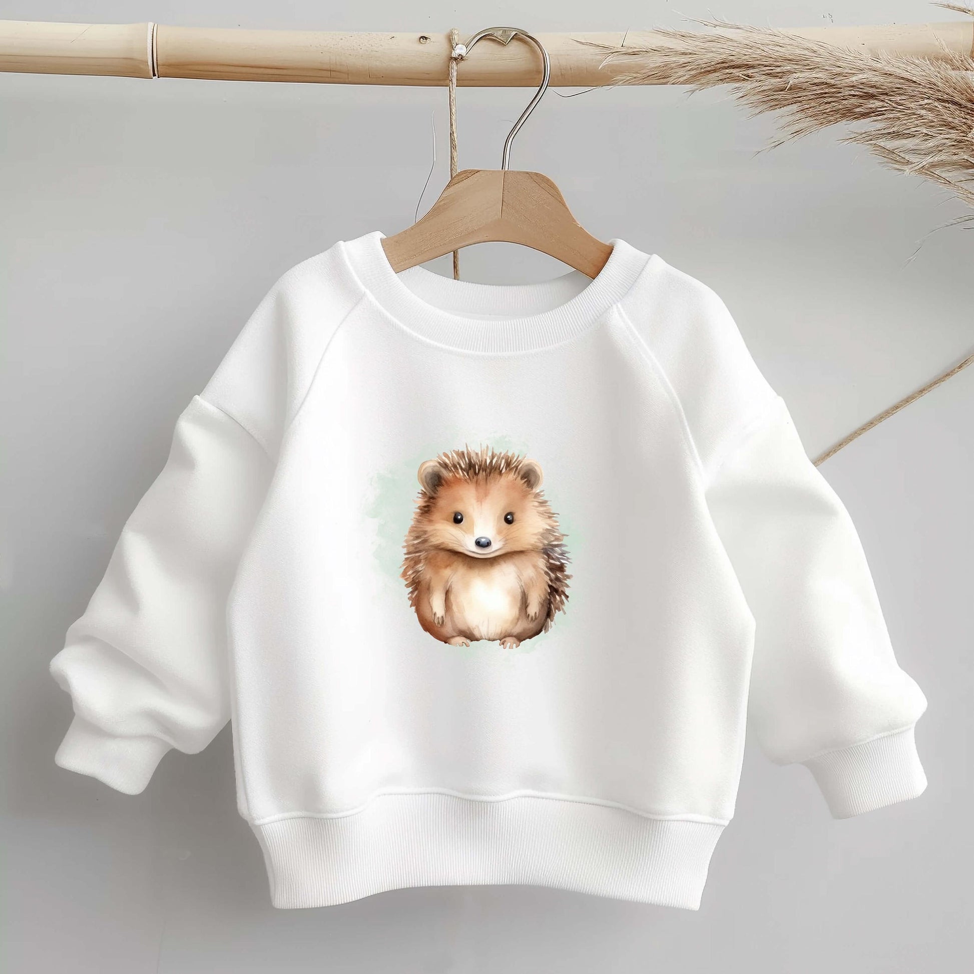 Igel Bügelbild 10cm – DTF Transfer Waldtier aufbügeln Kinderkleidung