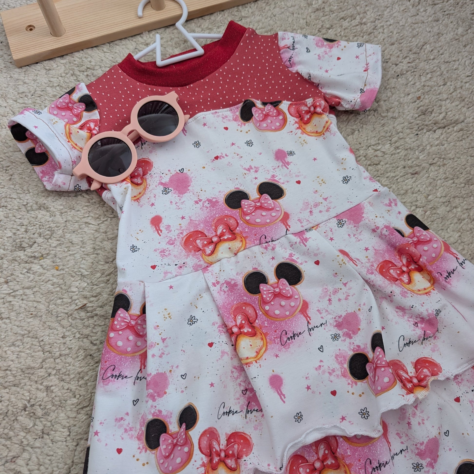 Cookie Lover Stoff Meterware Detailaufnahme – Gebäck Kinderstoff Jersey