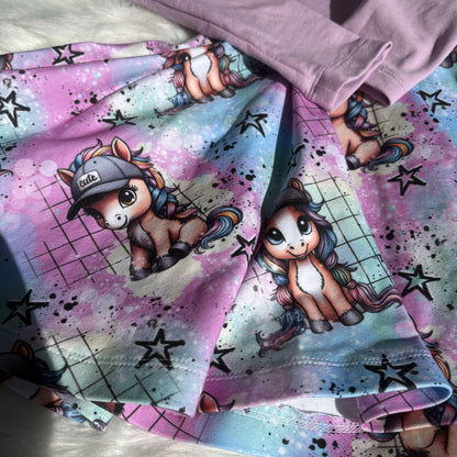 Drehkleid „ Cooles Ponys" aus French Terry