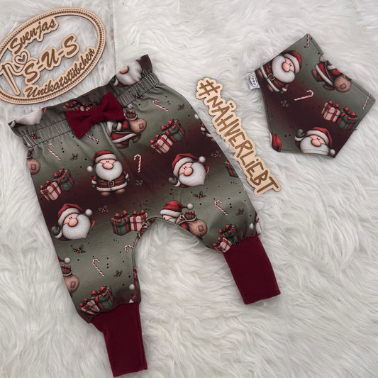 Weihnachtsmänner | Weihnachtskinderstoff French Terry