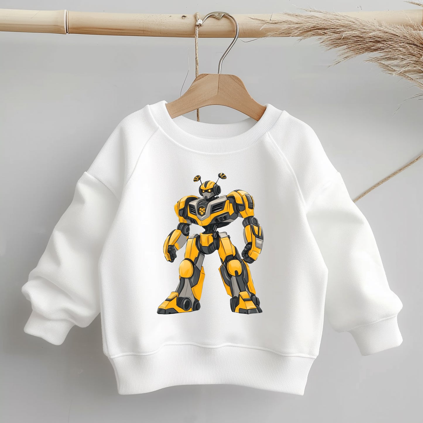 RobotCars A4 DTF Transfer Variante – Bügelbild Roboter Auto Kindershirt