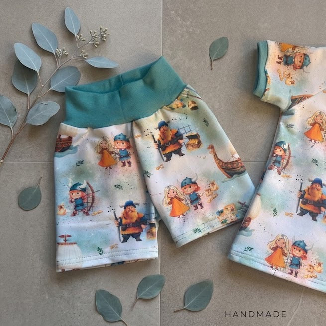 kleine Vikinger | Vikinger Stoff Meterware | Kinderstoff