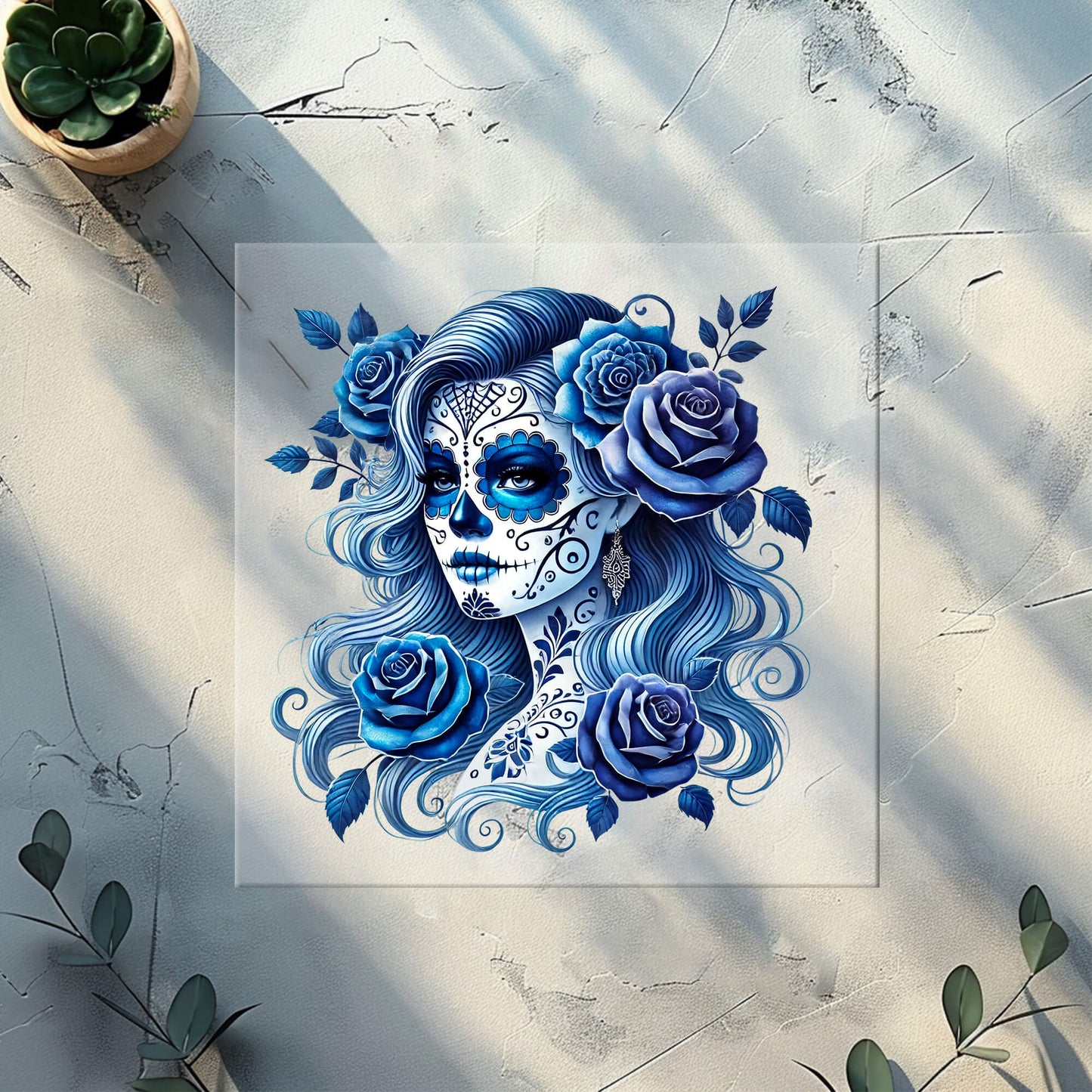 Dia de los Muertos Bügelbild DTF Transfer – Totenkopf Catrina Kinderkleidung Handmade by Kati