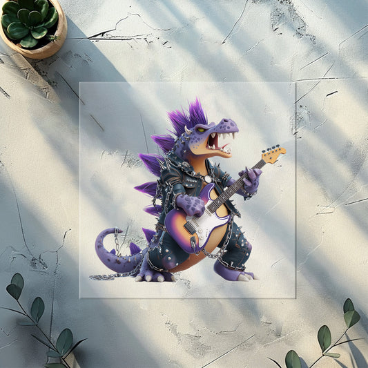Dino Kinder Bügelbild „Heavy Dino“ Bass | DTF Transfer für Kleidung & Accessoires