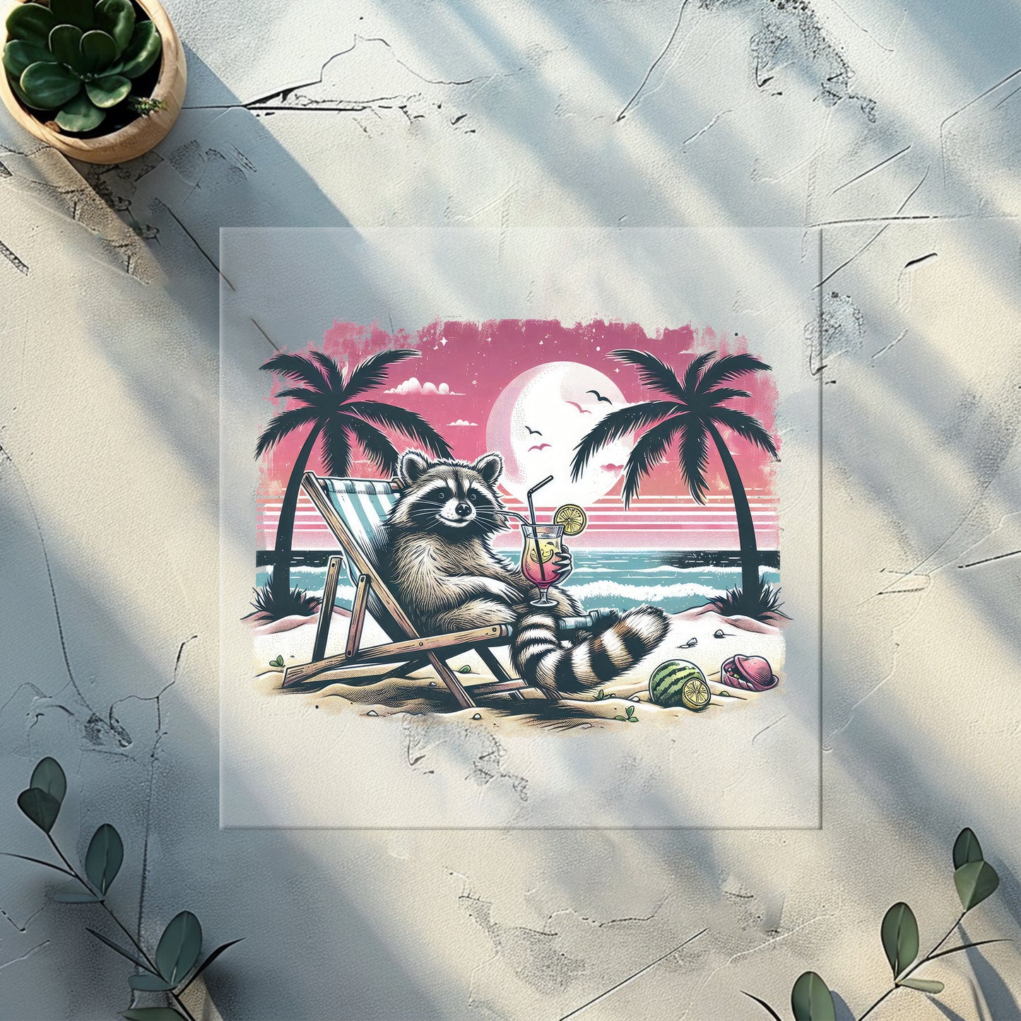 Beach Bandit Glitzer Bügelbild – DTF Transfer Sommer Kinderkleidung Handmade by Kati