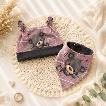 Pumphose Baby "Winterbärchen" handgenäht |  Set personalisiert