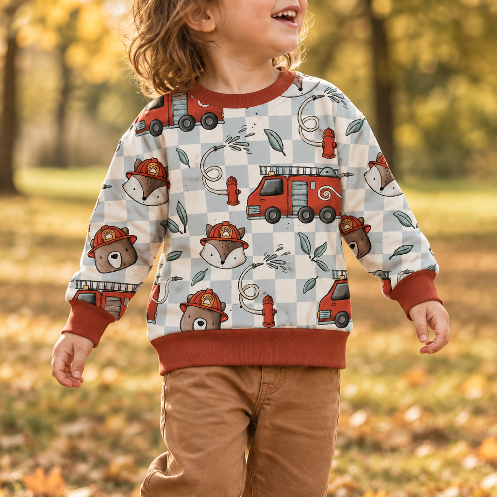 Kinderpullover „FireTeam" – Handmade aus Baumwolle