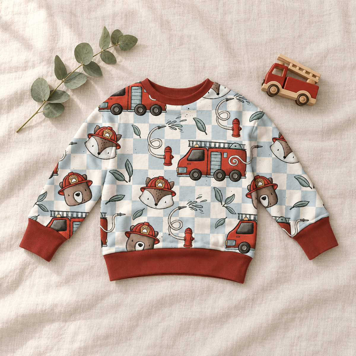 Kinderpullover „FireTeam" – Handmade aus Baumwolle