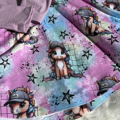 Drehkleid „ Cooles Ponys" aus French Terry