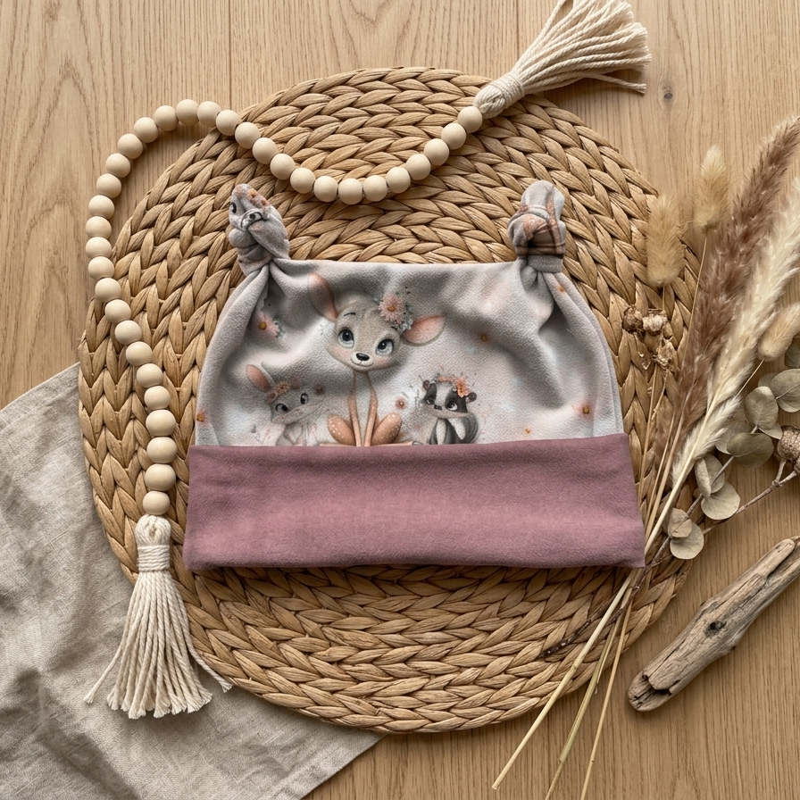 Baby Strampler Waldfreundschaft Set | handgenäht | Gr. 56–80