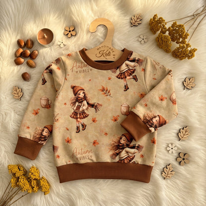 Kinderpullover "Herbst Mädchen" – French Terry