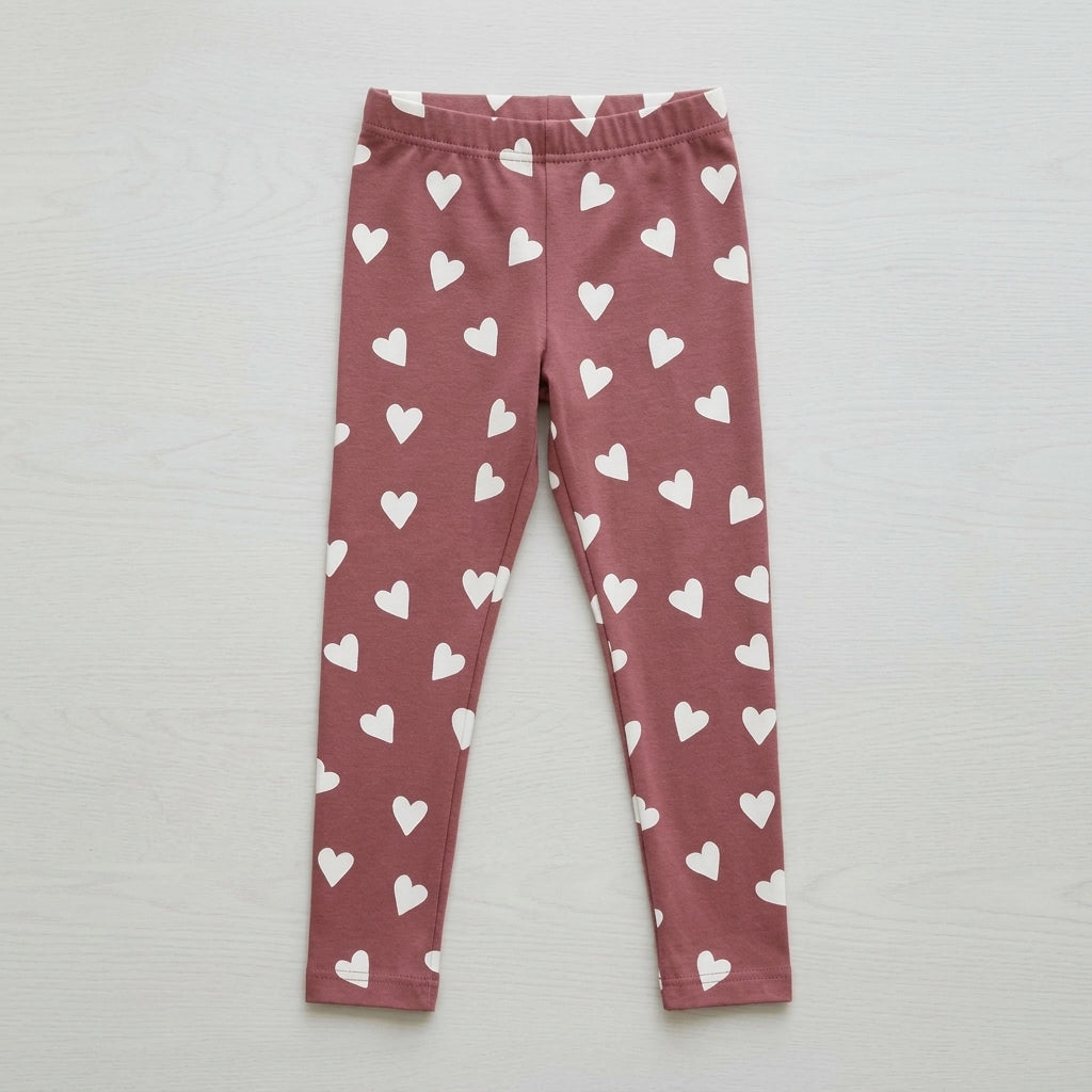 Kinder Set „MammutBande" rosa – Pullover & Leggings, handgenäht